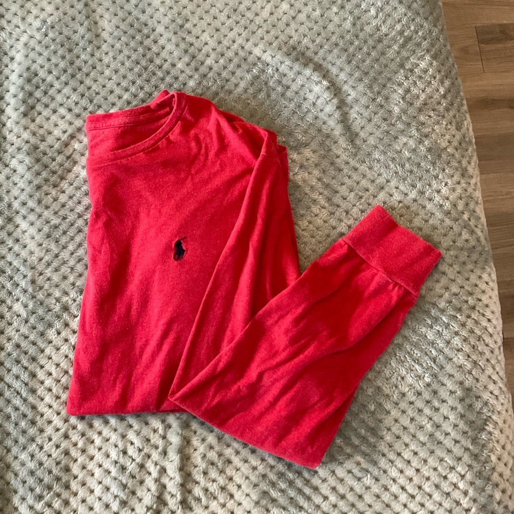Red Long Sleeve Polo Ralph Lauren Shirt